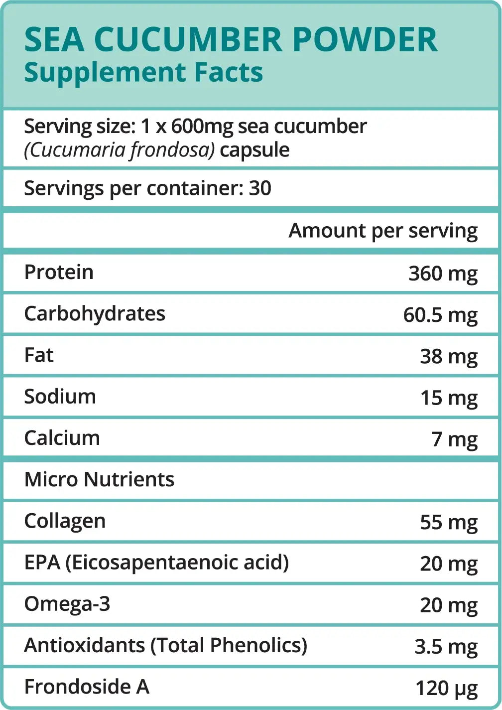Bêche Sea Cucumber Powder Supplement - 4 bottles bundle